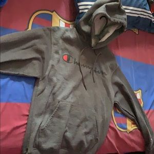 Blackish Gray Champion Hoodie, Size M